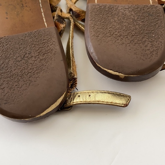 SAM EDELMAN GARLAND Leopard Leather Sandals s8 - Picture 10 of 10